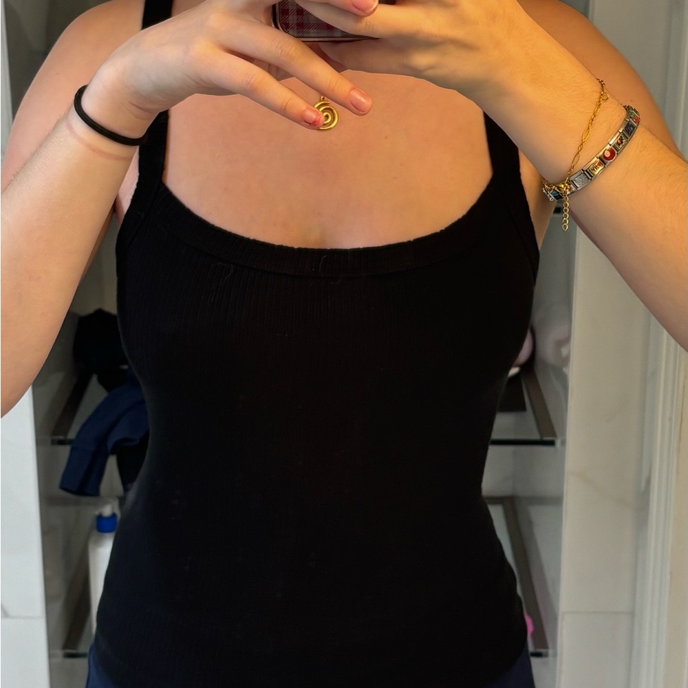 Garage Black Ribbed Tank Top - Picture 3 of 3